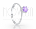 BS5203 - VIOLETA - ANEL DE PRATA 950 COM LINDO CRISTAL DE SWAROVSKI